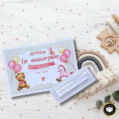 Support pour billet anniversaire