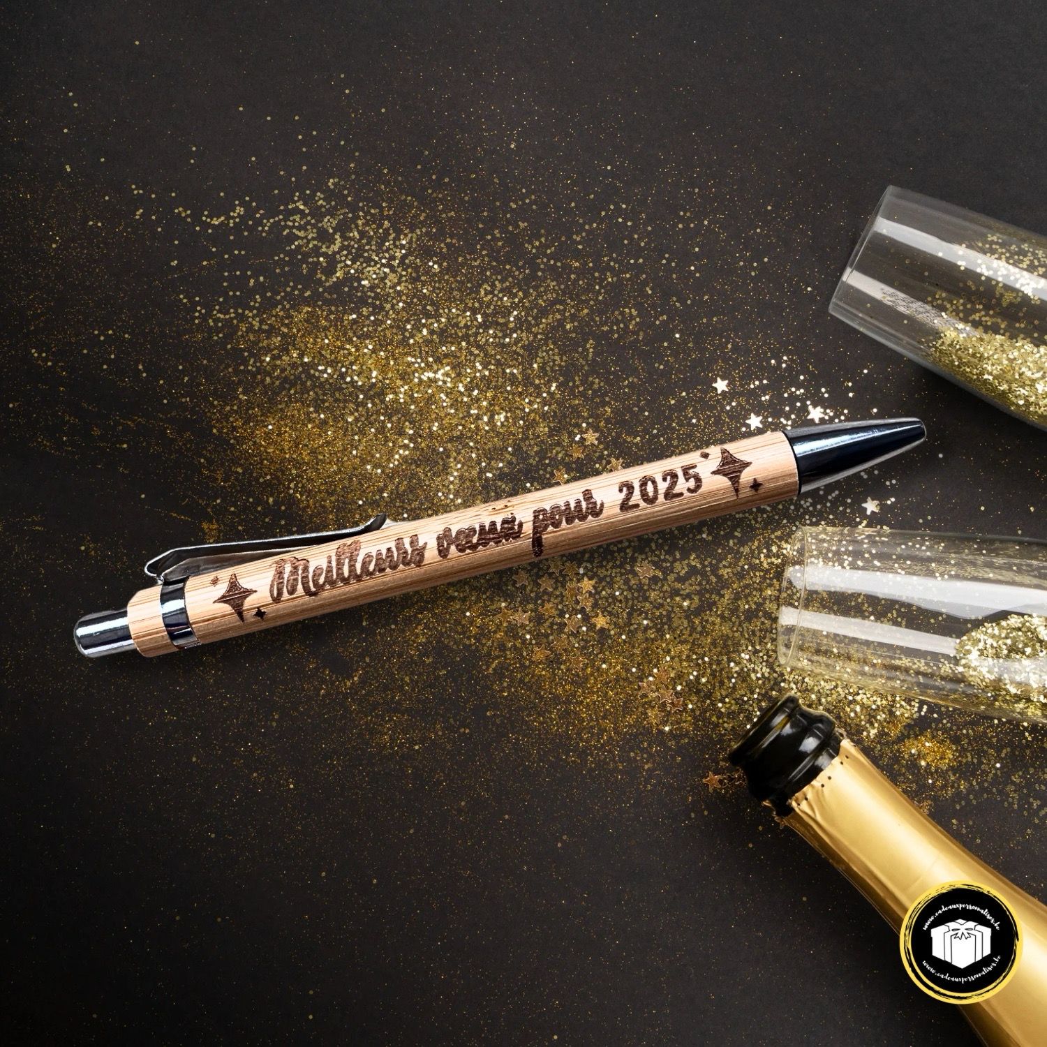 Stylo bambou meilleurs voeux.