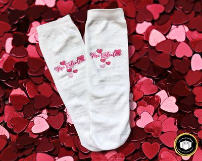 Chaussettes personnalisées ma valentine Chaussettes en tissu hautes de très belles qualités pour la Saint-Valentin
