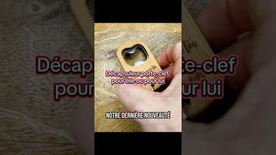 Porte-clés décapsuleur bois rien que pour toi