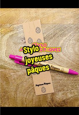 Stylo bambou Joyeuses Pâques