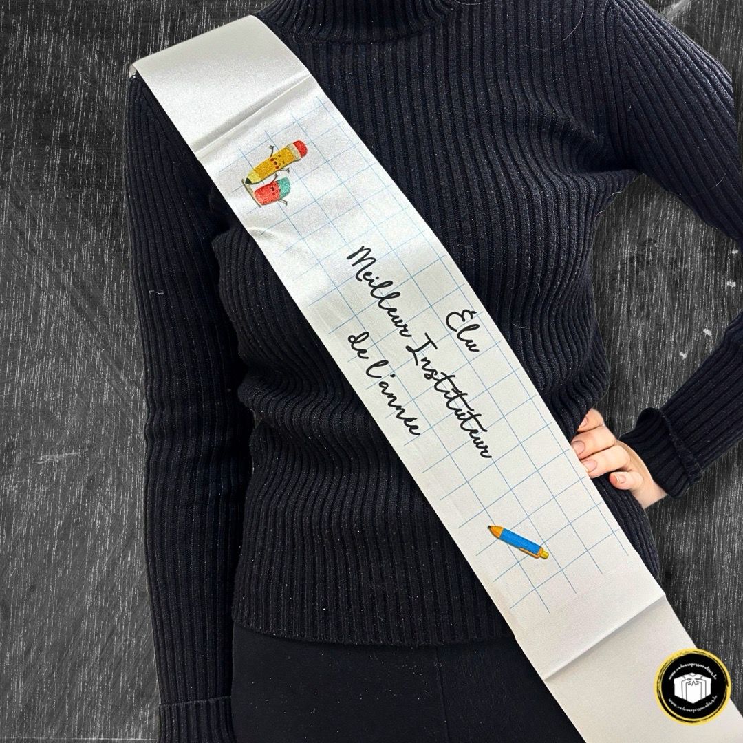 Echarpe Miss élu meilleur instituteur de l'année