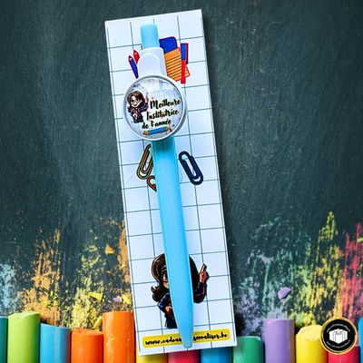 Stylo cabochon meilleure institutrice Stylo cabochon meilleure institutrice