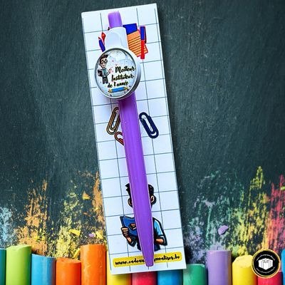 Stylo cabochon meilleur instituteur Stylo cabochon meilleur instituteur