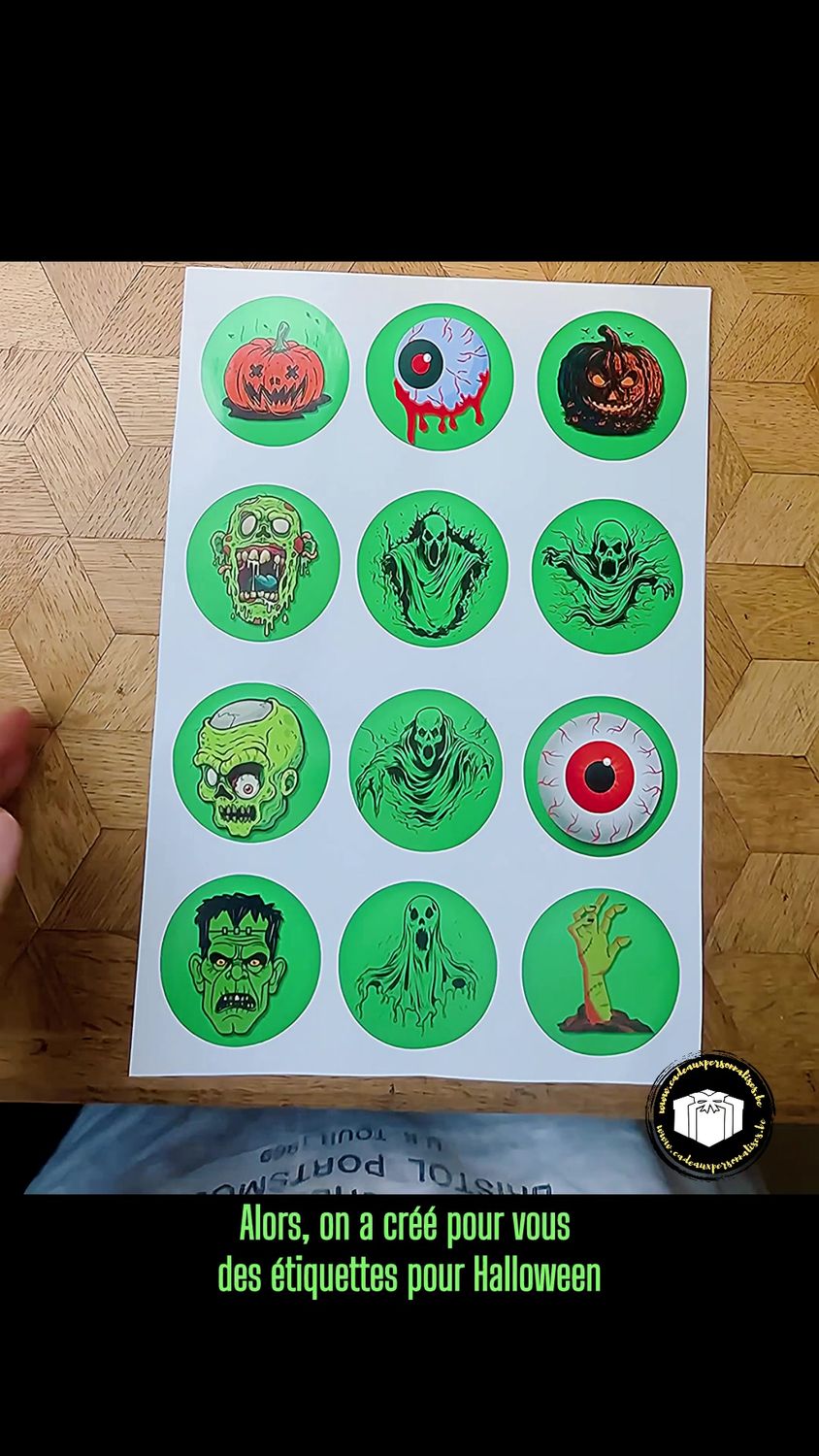 Étiquettes Halloween personnalisées – Modèle sanglant