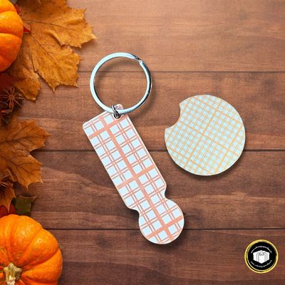Porte-clés pour caddie personnalisé sur l'automne