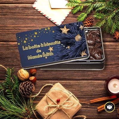Boîte à biscuits de Noël à personnaliser