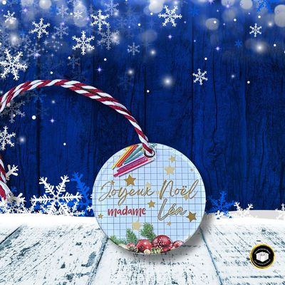 Boule de Noël acrylique - pour enseignant Boule de Noël acrylique - pour enseignant