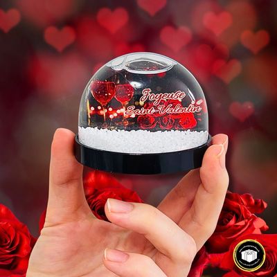 Boule à neige magnet pour la Saint-Valentin.