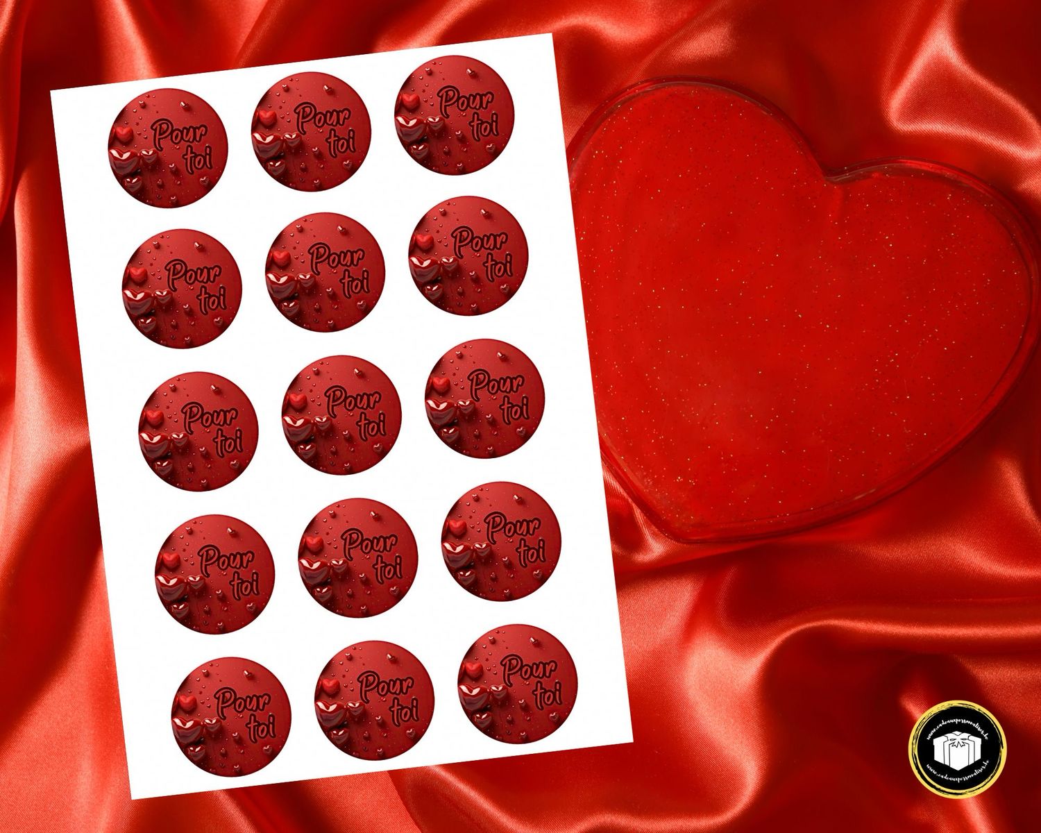 Étiquette autocollante pour toi pour vos cadeaux, carte ou présent pour le plaisir d'offrir.