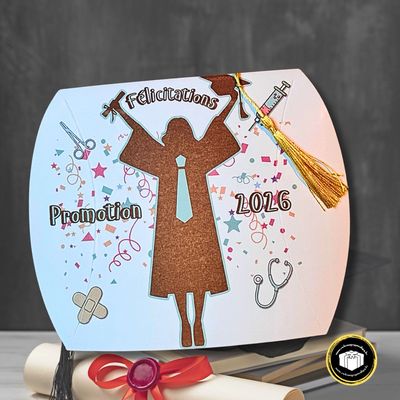 Boîte cadeau en carton pour diplôme médical 