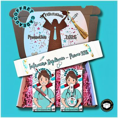 Coffret cadeau pour diplôme médical à personnaliser