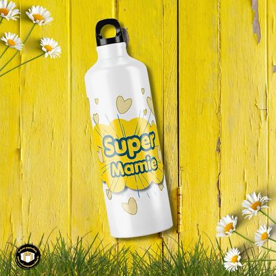 Gourde en aluminium de 600 ml pour les mamies que vous pouvez personnaliser avec votre texte