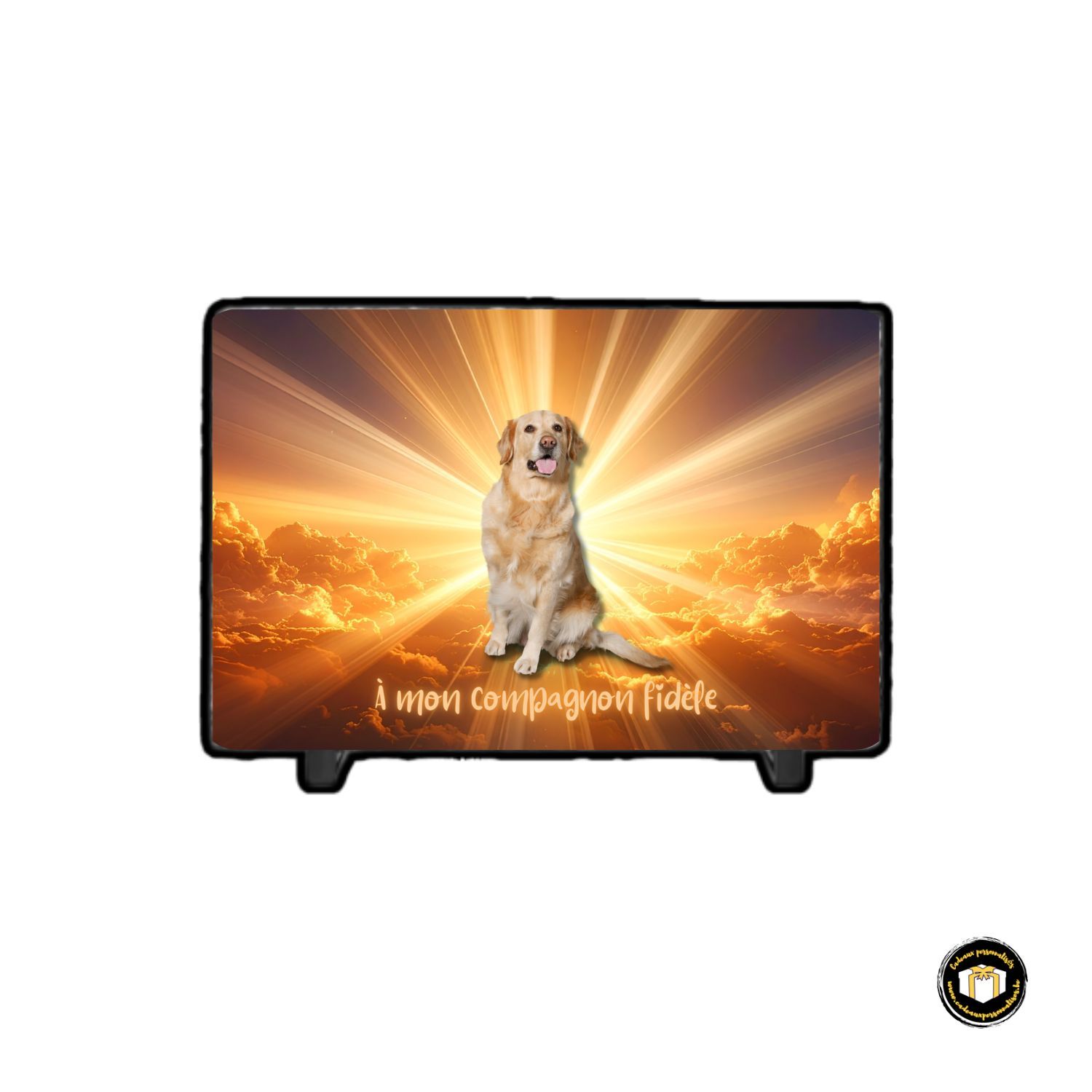 Plaque commémorative pour votre animal de compagnie. Personnalisable avec votre texte.