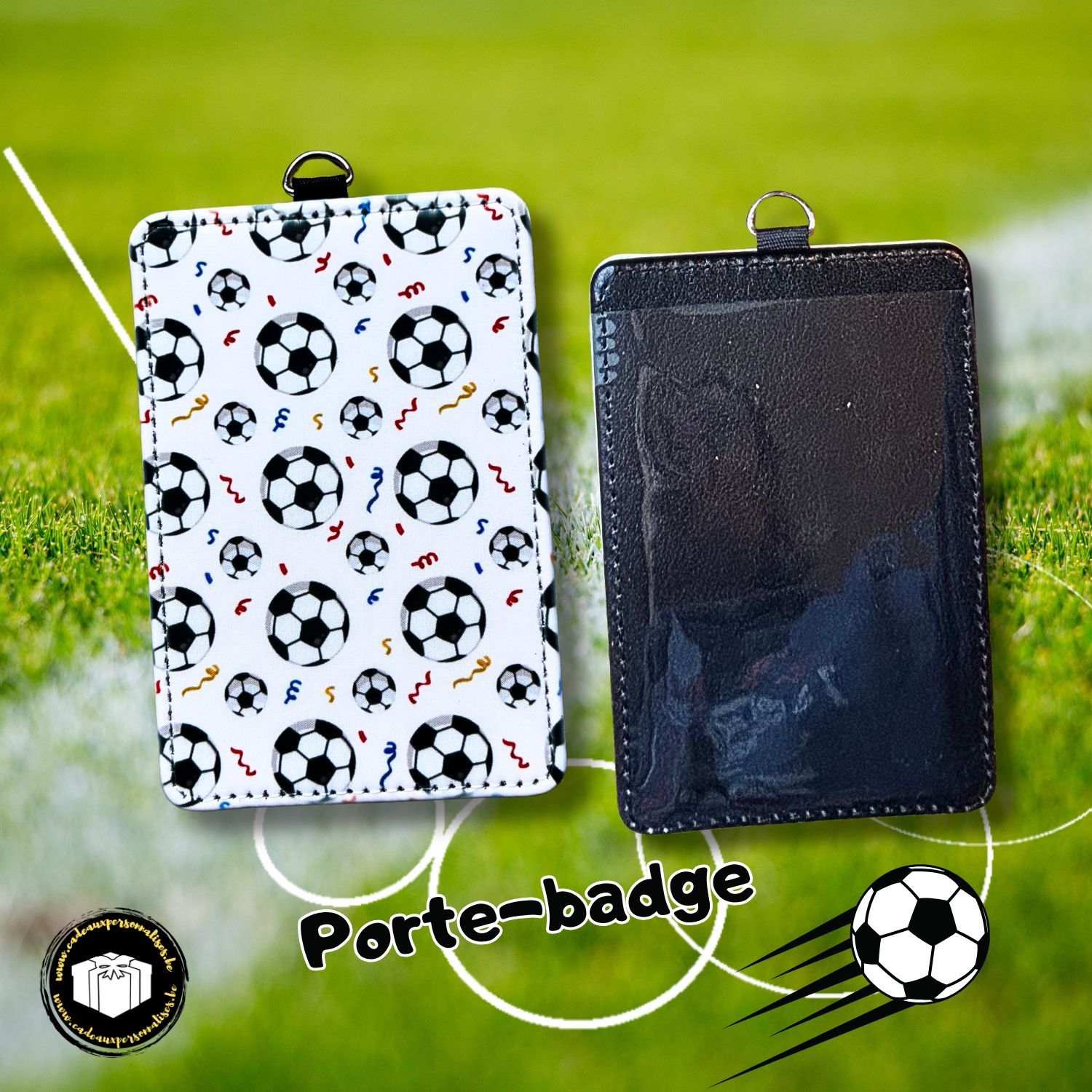 Porte-badge ballon de football