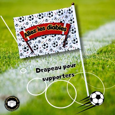 Drapeau de foot Allez les diables