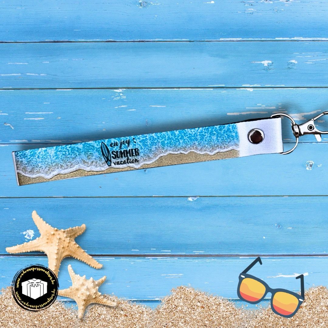 Porte-clés personnalisé bord de mer