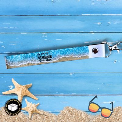 Porte-clés personnalisé bord de mer