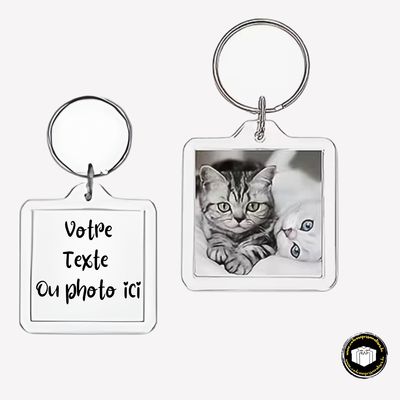 Porte-clés personnalisé avec photo en acrylique