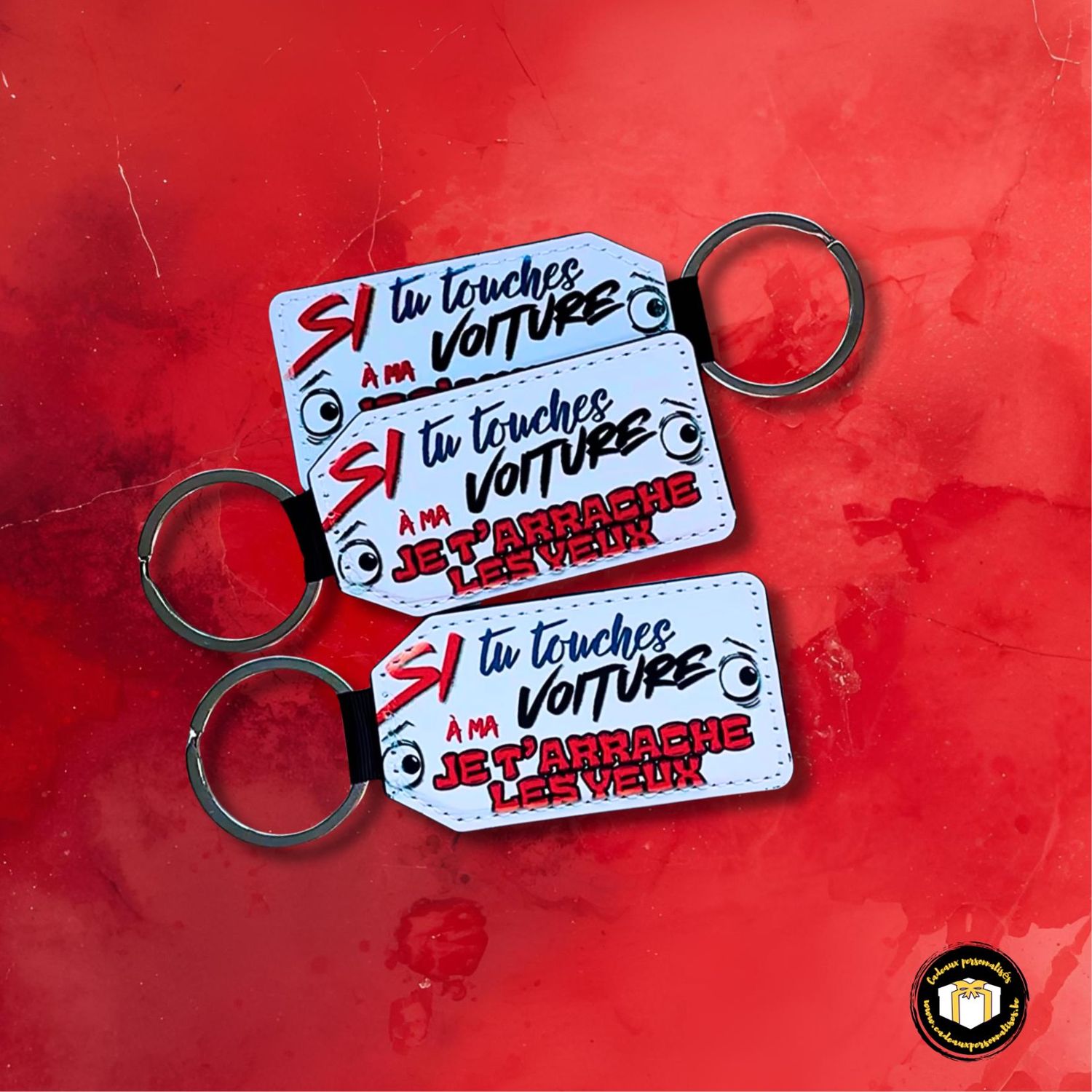 Porte-clés voiture humoristique personnalisé