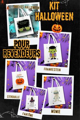 Kit professionnel Halloween pour revendeurs Kit tote bag Halloween pour revendeurs