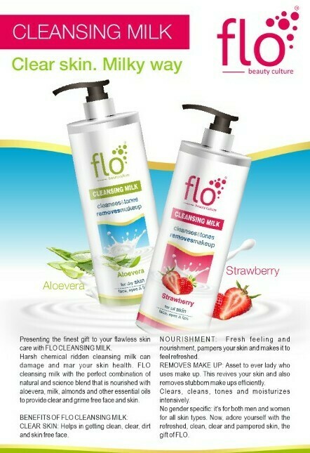 Flo - Aloevera Cleansing Milk 100 ml, 250 ml, 500 ml, 1000 ml