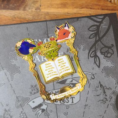 Marque-page &quot;bijou de livre&quot; Corbeau&amp;Renard