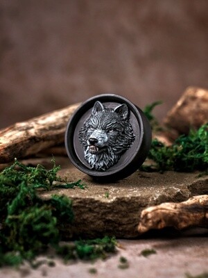 Wolf Head - Double Flared Ear Plugs