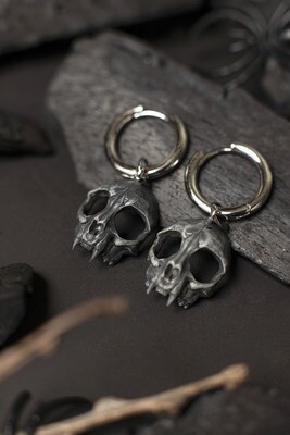 Cat Skull Earrings