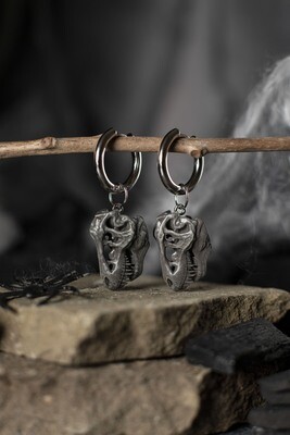 T-Rex Skull Earrings