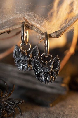 Bat Skull Earrings