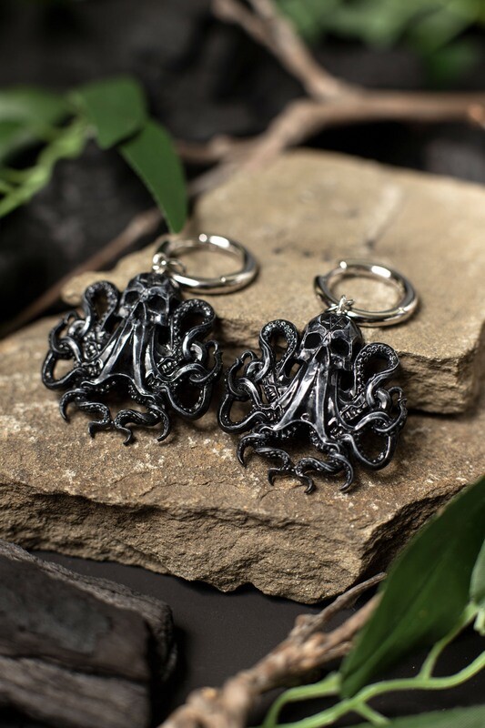 Satanic Octopus Earrings