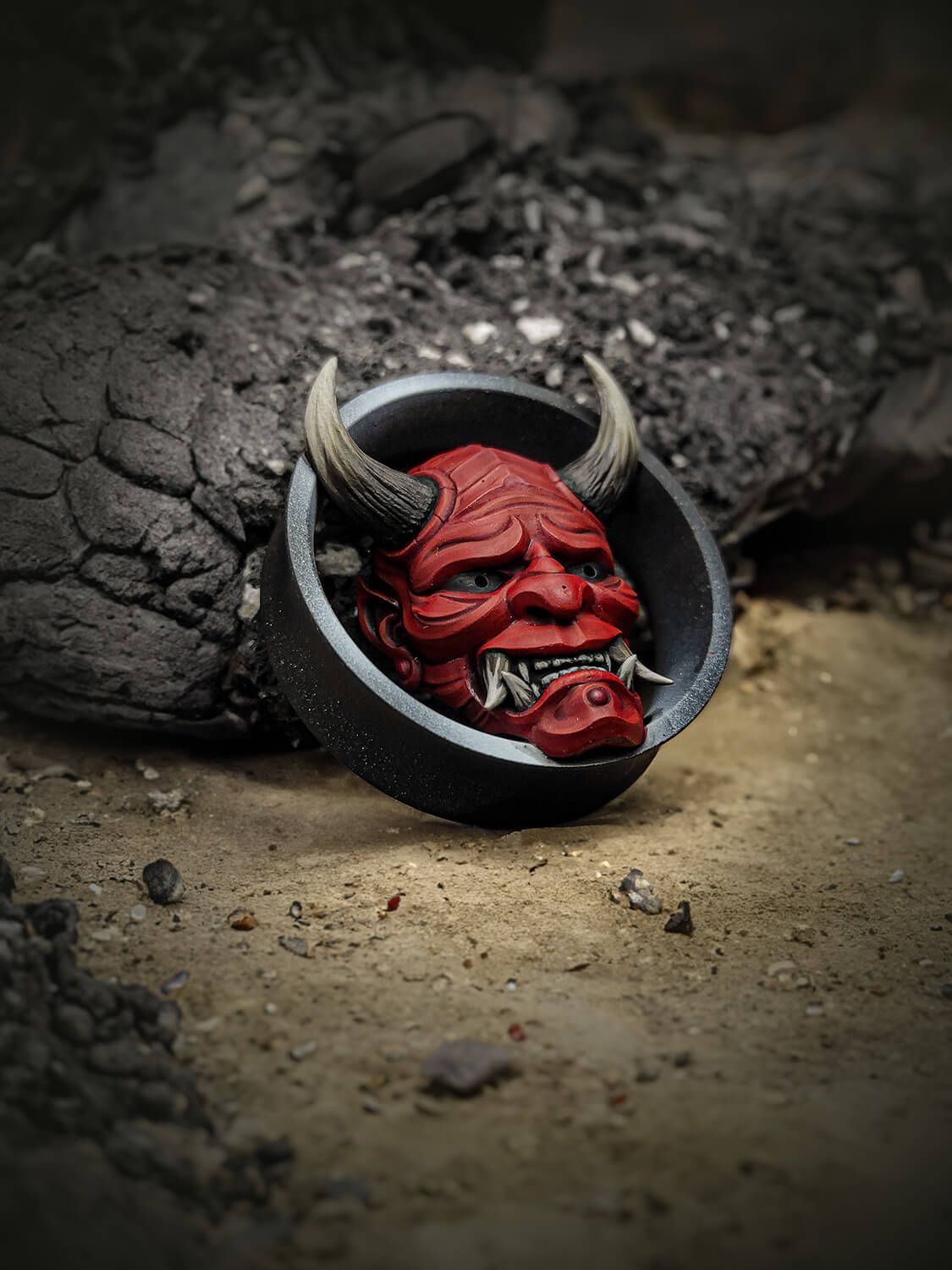 Hannya Mask - Double Flared Ear Plugs Hannya Mask - Double Flared Ear Plugs