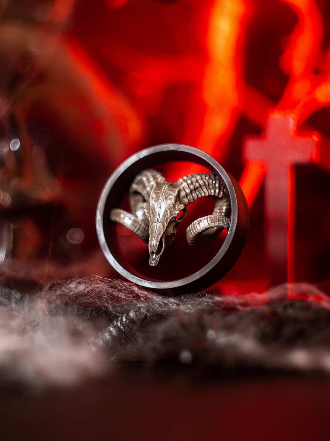 Ram Skull - Double Flared Ear Plugs