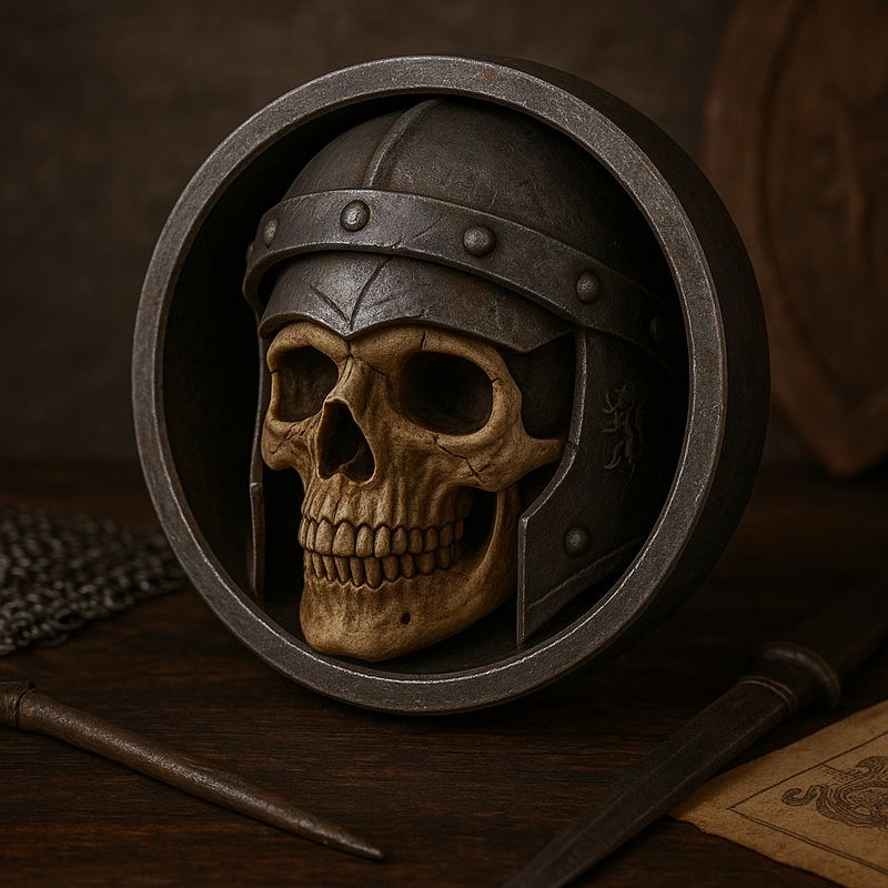 Skull in helmet - Pre Order - Double Flared Ear Plugs