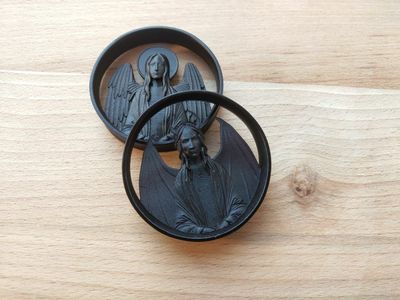 Angel and Demon - Double Flared Ear Tunnels