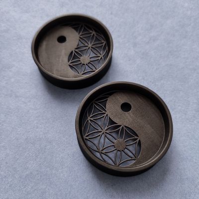 Yin Yang - Double Flared Ear Plugs
