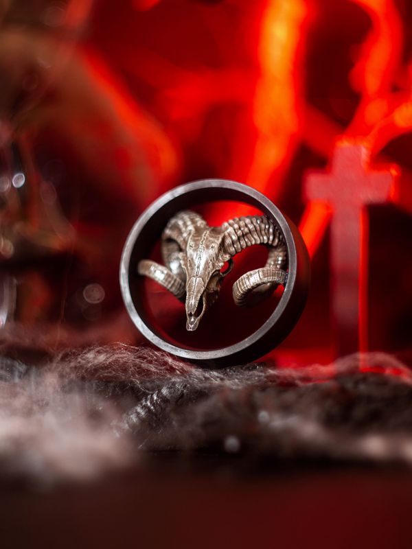 Ram Skull - Double Flared Ear Plugs