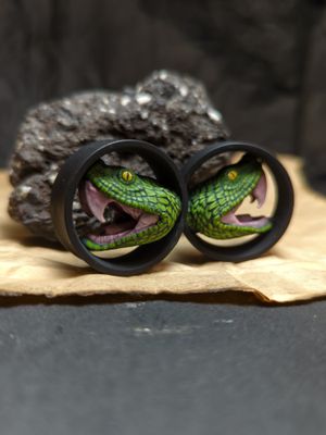 Snakes - Double Flared Ear Plugs Snakes - Double Flared Ear Plugs