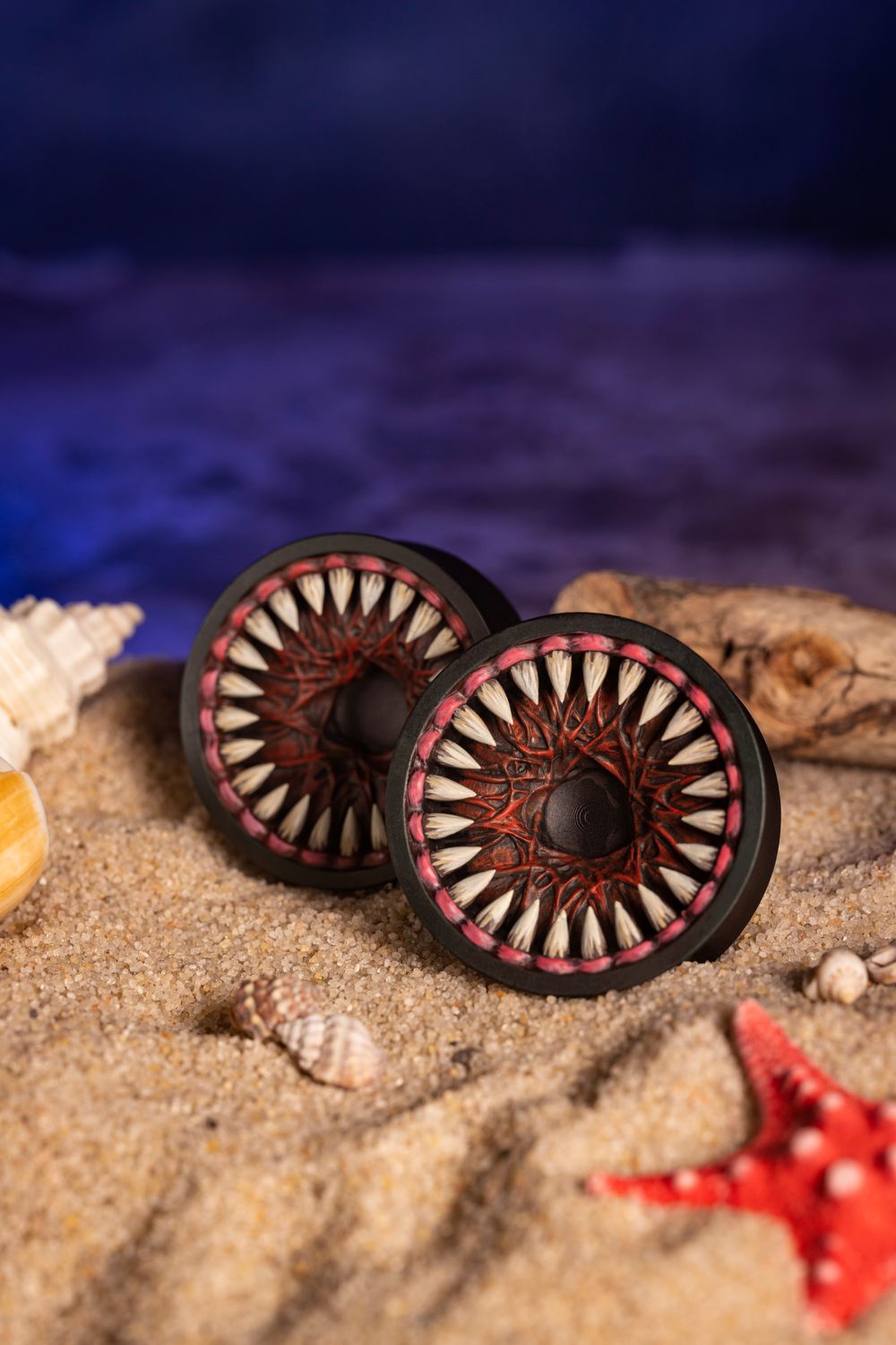 Monster mouth -  Double Flared Ear Plugs