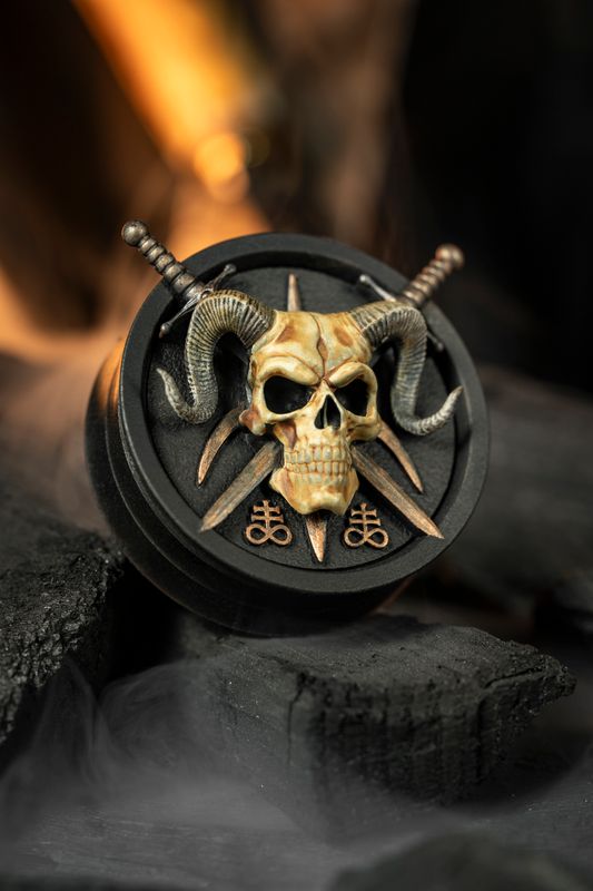 Demonic Horned Skull - Double Flared Ear Plugs