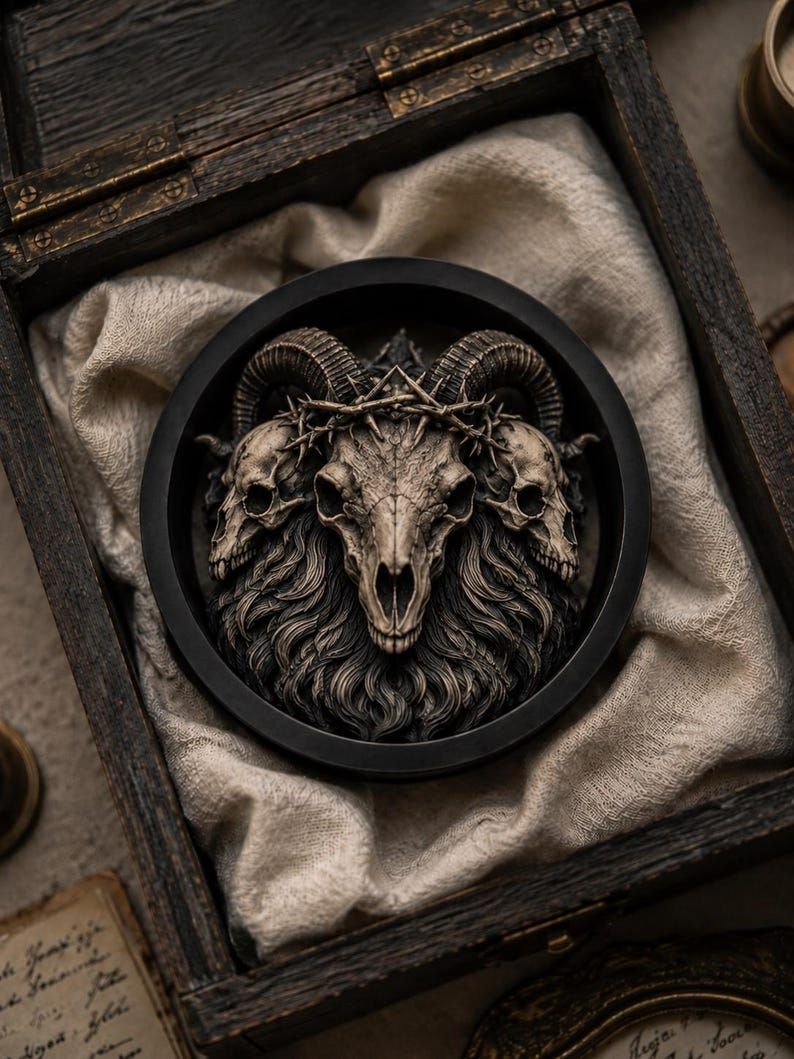 Crowned Ram Skull - Double Flared Ear Plugs Crowned Ram Skull - Double Flared Ear Plugs