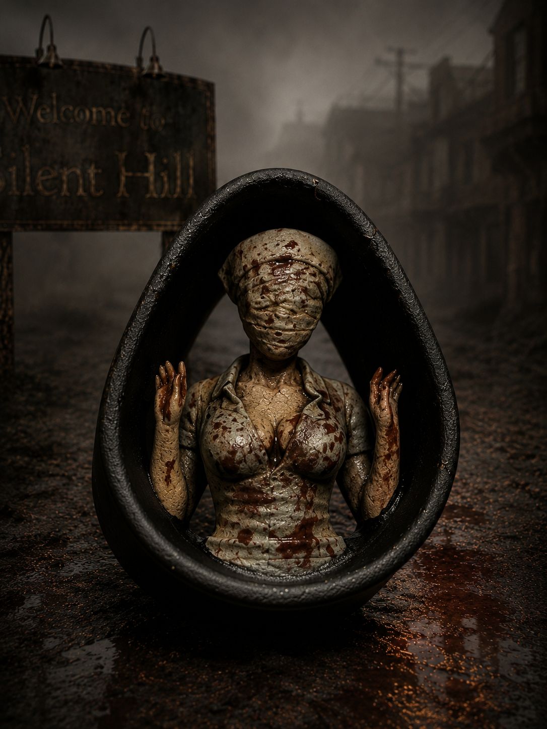 Silent Hill Nurse - Double Flared Ear Plugs Silent Hill Nurse - Double Flared Ear Plugs
