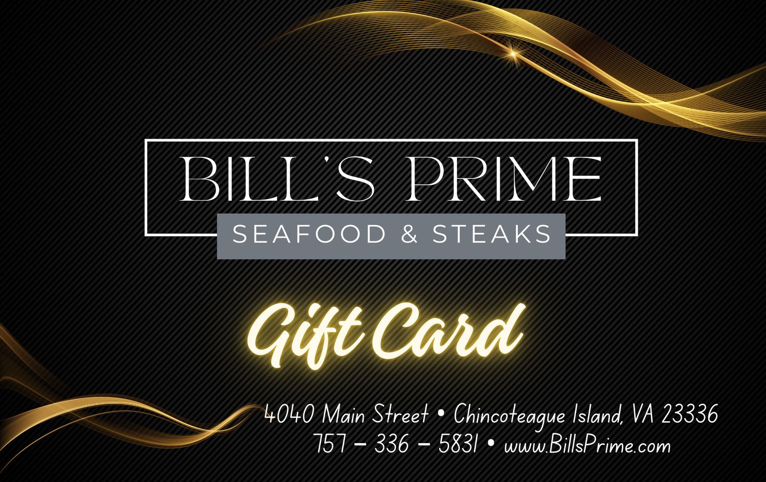 Bill's Prime Gift Card