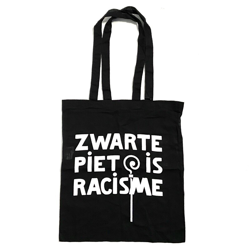 Tote bag: Zwarte Piet is Racisme / Stop Blackface
