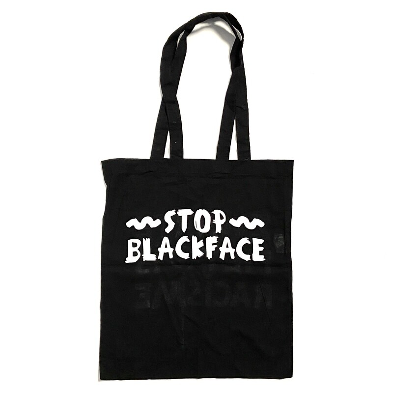 Tote bag: Zwarte Piet is Racisme / Stop Blackface