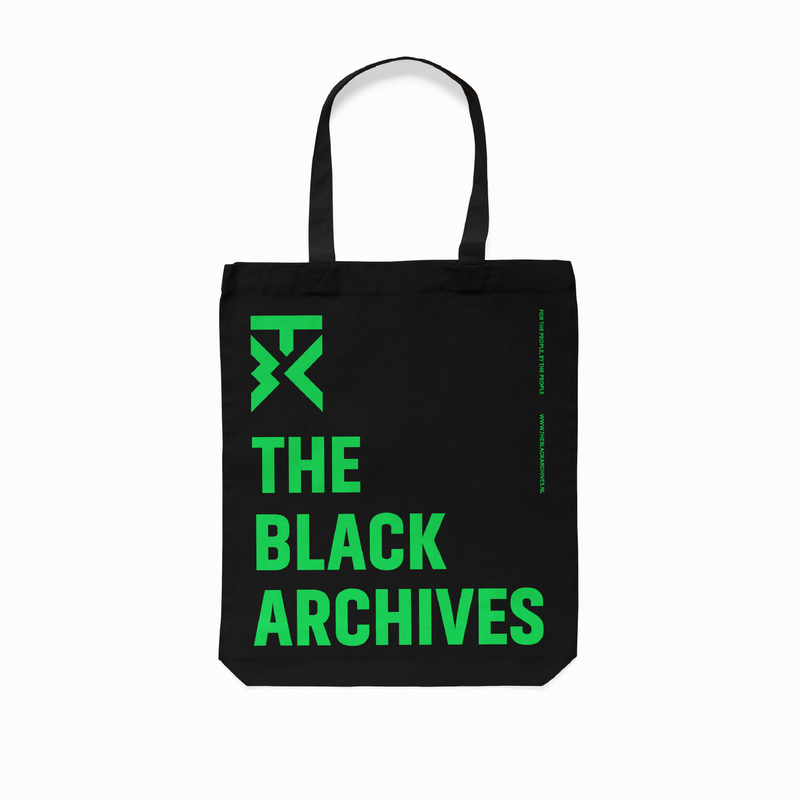Tote bag: The Black Archives - green logo