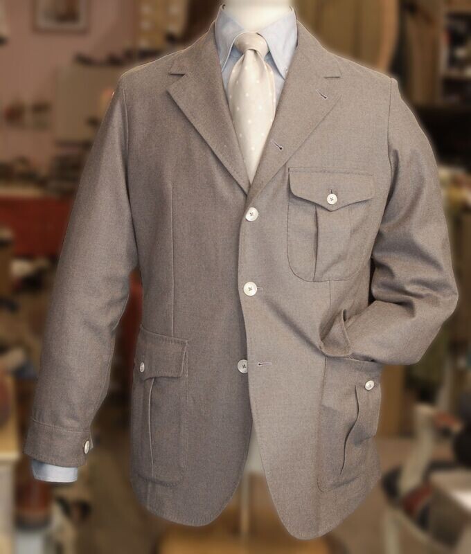 Veste "Hotchkiss II" Laine & Cachemire grise