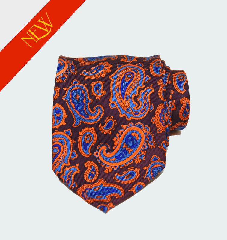 Cravate Paisley Madder 40Oz