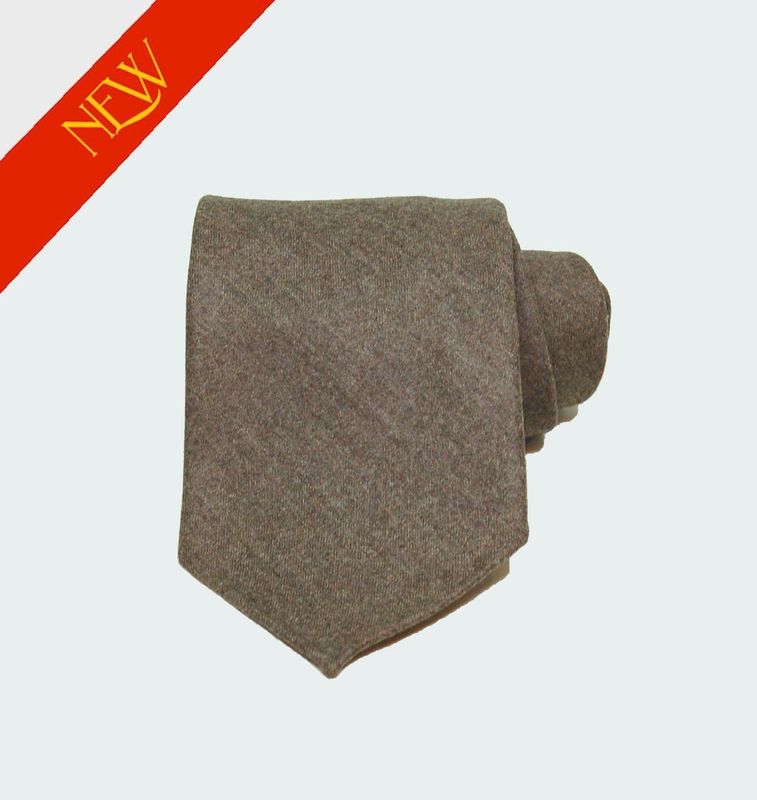 Cravate Flanelle Taupe
